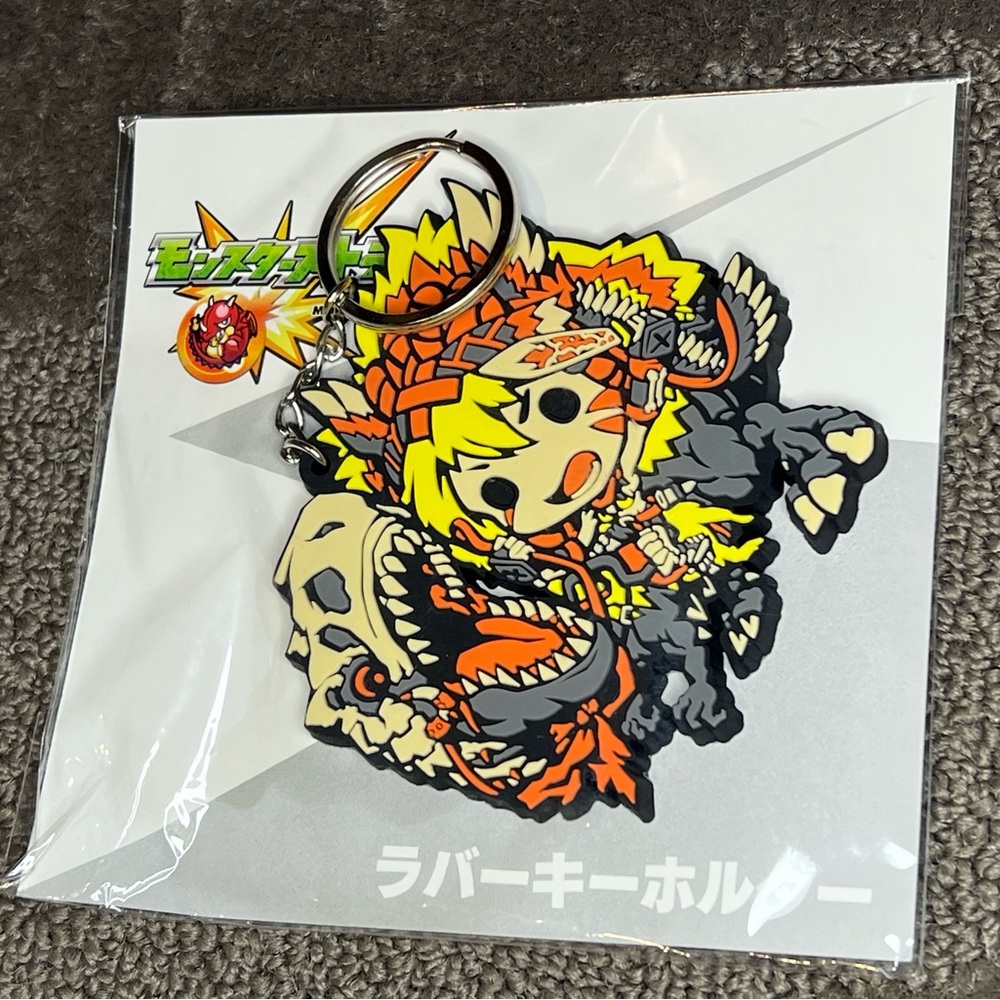 *6 for $10!* Monster Strike Large Rubber Keychain Tyranno Rider Hakwa Chibi Form